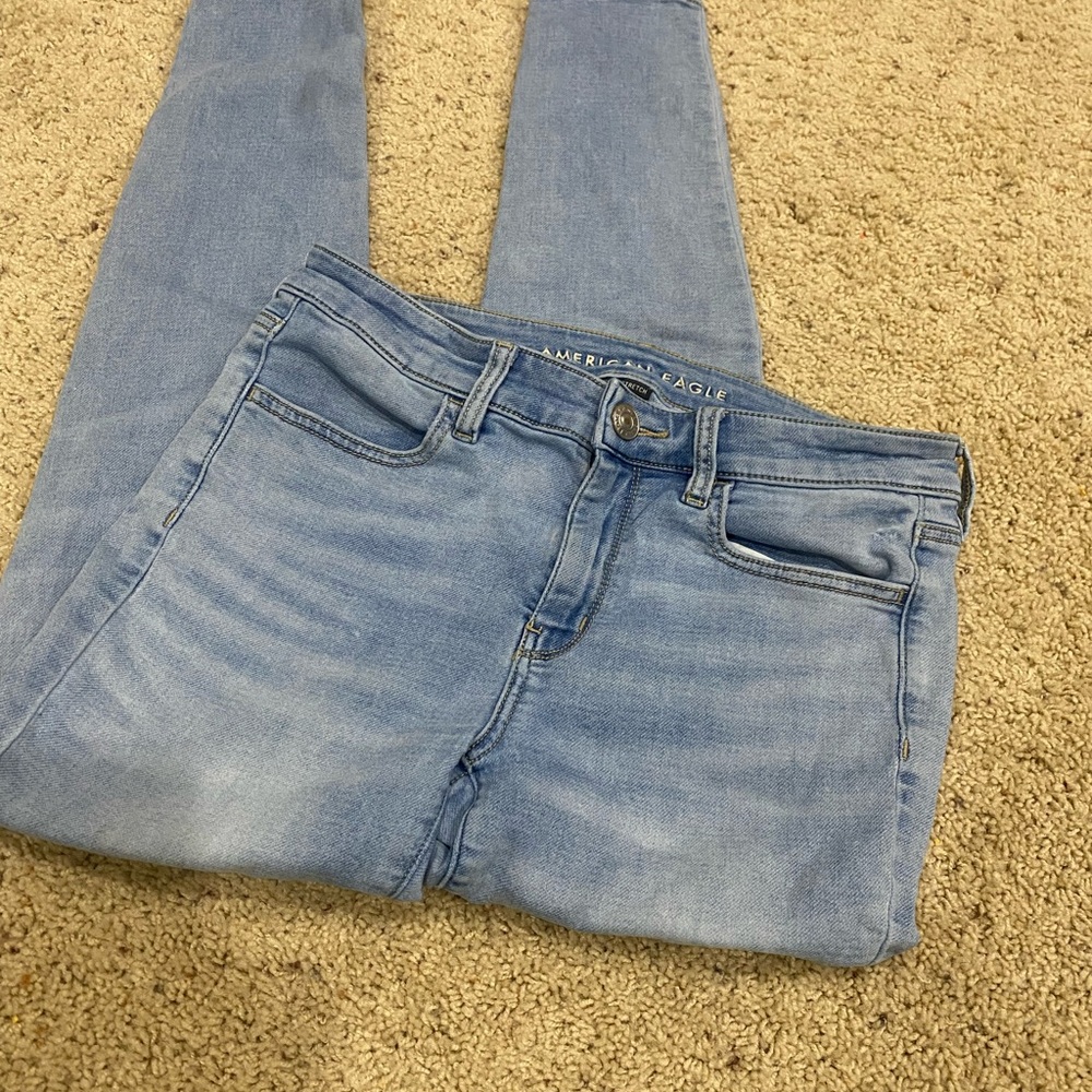 American Eagle Super Stretch Jegging Size 8R Light Wash Skinny Jeans